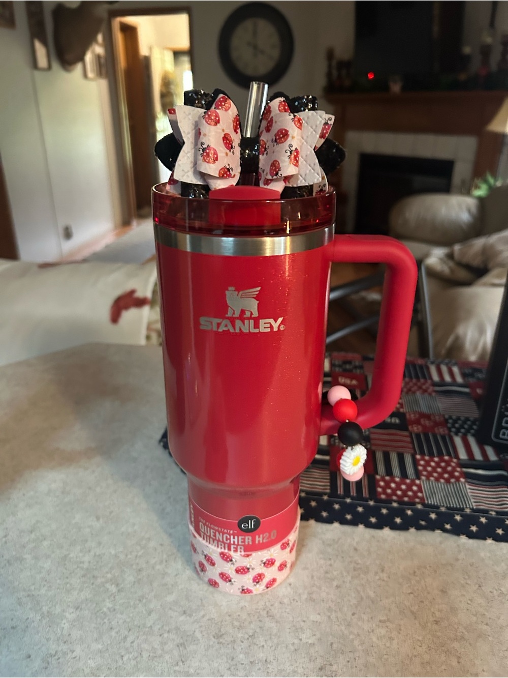 Stanley x ELF 40 oz Quencher SOLD OUT Red Delicious Tumbler Fully Dressed BNWT